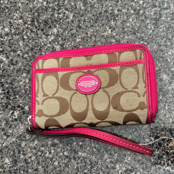Coach Handbags - Coach Brown and Pink Wallet